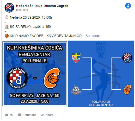 Dvije Dinamove utakmice - KK Dinamo