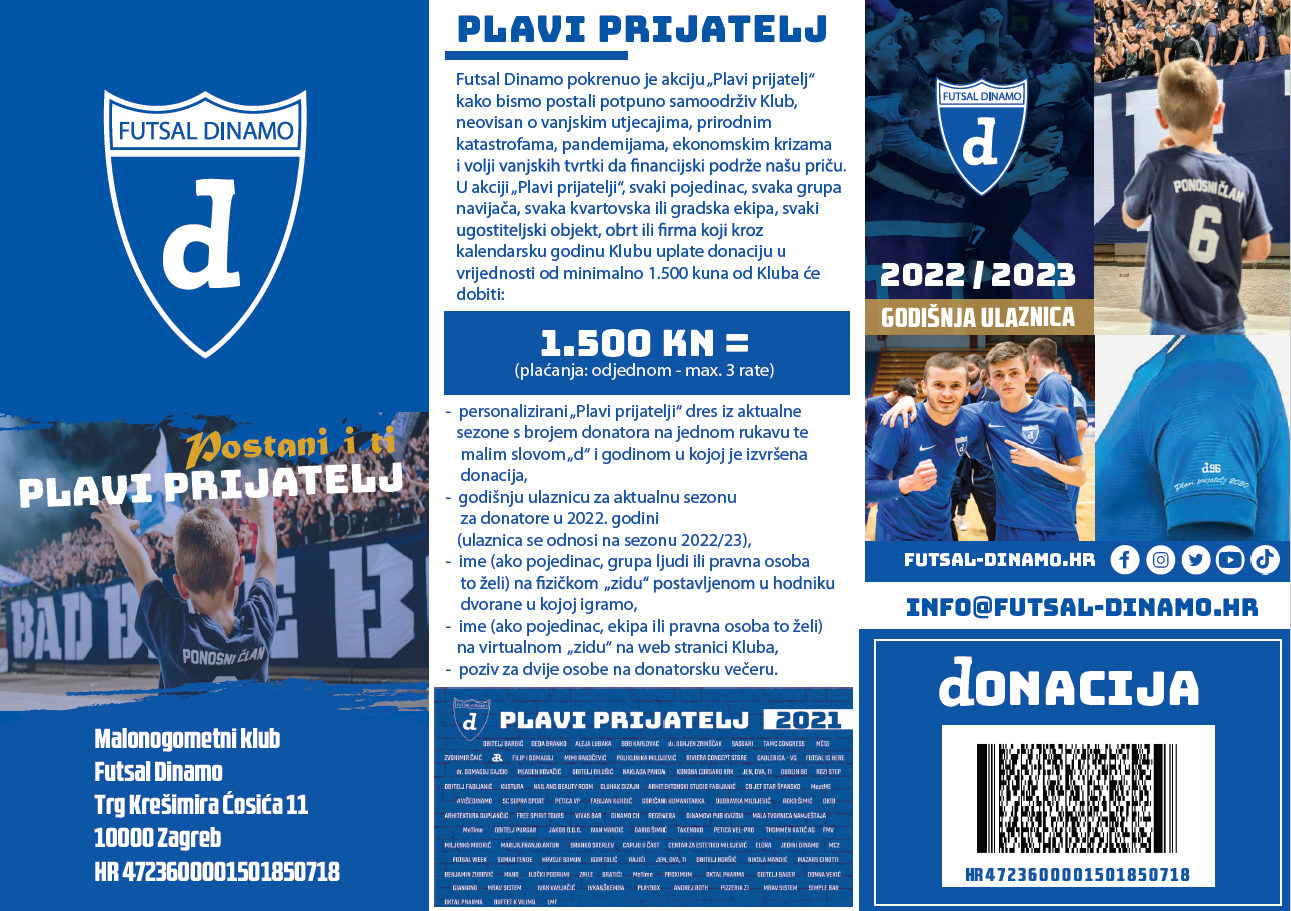 plavi prijatelj futsal dinamo