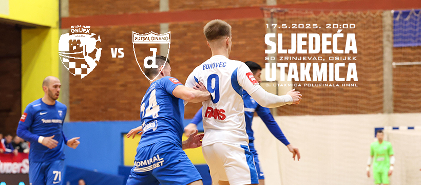 Sljedeća utakmica: Osijek - Futsal Dinamo
