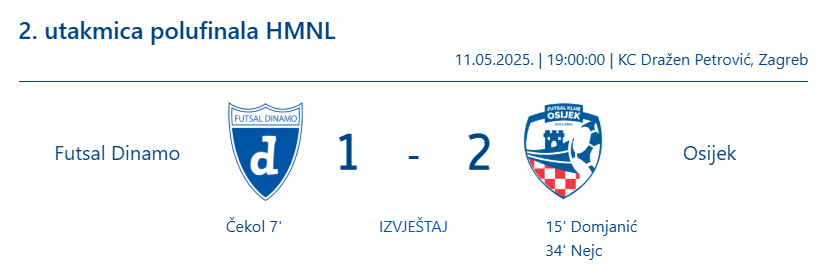 Futsal Dinamo - Osijek (11.5.2025.)